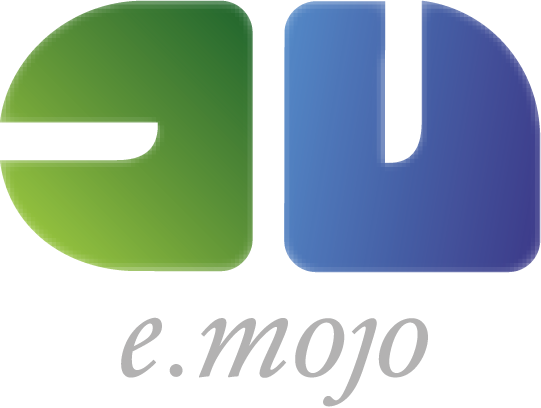 Logo: e-mojo · Multimedia- und Webentwicklung